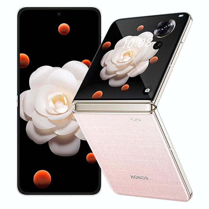 荣耀展机荣耀magic v flip 折叠小屏幕手机智能 拍照 快充手机 粉 12+1tb