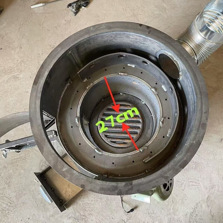 新型无烟柴火灶火炉木炭炉烧水做饭卤菜耐火砖加热炉具风机炉 炉胆直径27公分（大号气化炉）