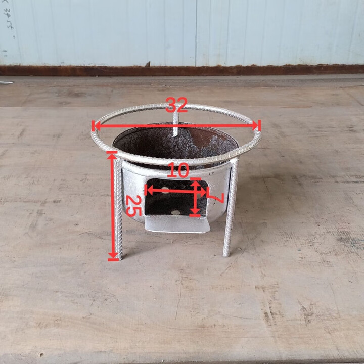 维诺亚加厚小煤气罐改装炉子户外老式铸铁锅多功能便携柴火炉户外便携式 直径32cm厚3.0铁支圈炉不带炉圈烟筒