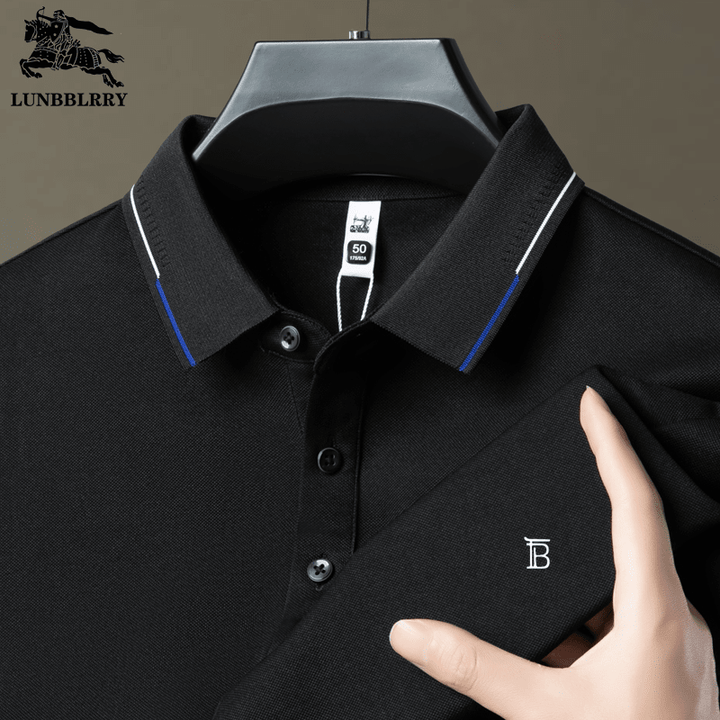 B PRORSUM巴宝莉 polo衫2024新款桑蚕丝高端休闲翻领长袖t恤 黑色 L 175/92A【图片 价格 品牌 报价】-京东