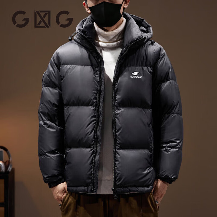 GLXLG羽绒服男90%绒子含量高充绒灰鸭绒羽绒服男2025秋冬季保暖连 炫黑色 M 适合体重100-128斤【图片 价格 品牌 报价】-京东