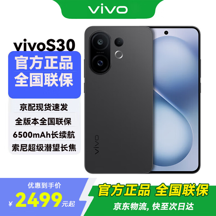 vivo S30 国补专享 新品5G手机 可可黑12+512GB全网通 官方标配