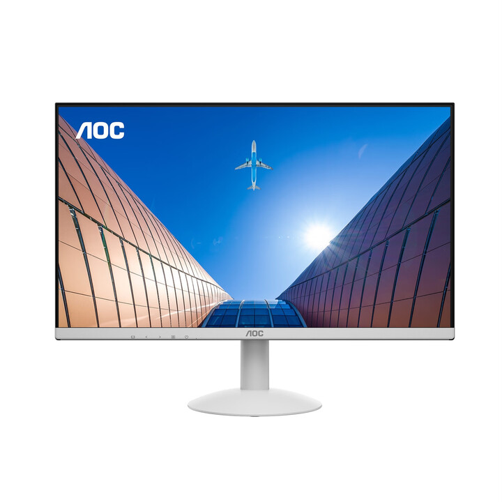 AOC 24B30H/BW 23.8寸白色IPS低120hz电脑家用办公液晶显示器 24B30H/BW 23.8寸白色 (标配HDMI线 ...