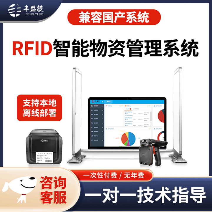 【丰益捷RFID智慧仓库软件系统】丰益捷 RFID仓库报警生产管理软件神器智能盘点出入库智慧库房【行情 报价 价格 评测】-京东