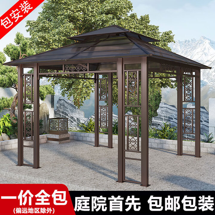 春墅户外庭院凉亭福字八柱亭别墅花园室外休闲露天露台楼顶铁艺遮阳棚 【pc】3X3米【图片 价格 品牌 报价】-京东