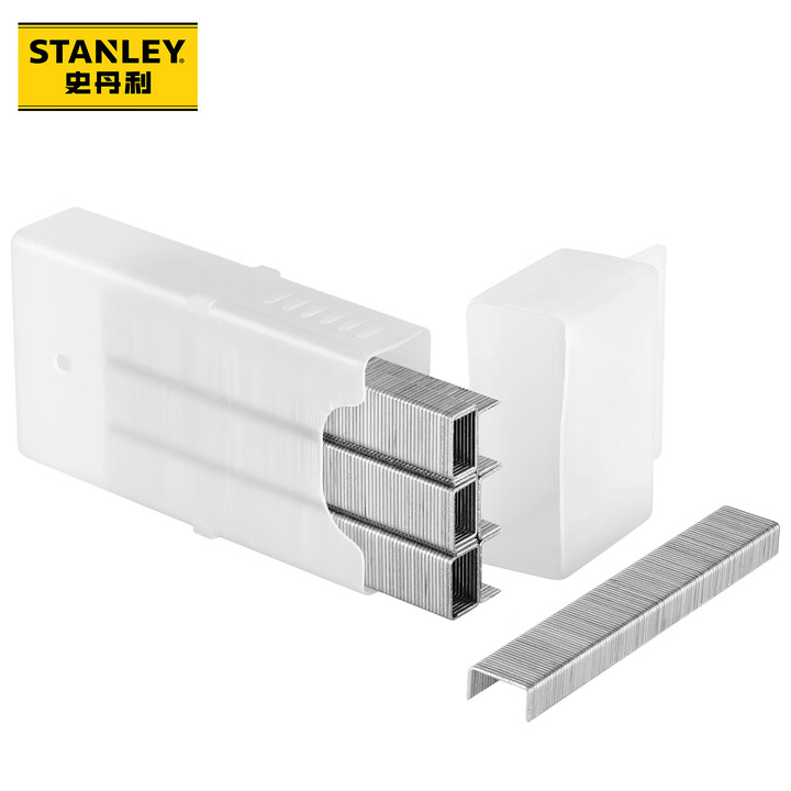 史丹利(STANLEY)门型钉14mm家用射钉枪用钉子u型钉手动码钉木工画框打钉用便携 6MM 1/4”门型钉(1000) 1-TRA204T ...