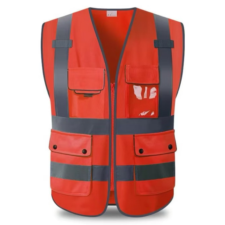 反光背心夏季网眼反光衣服交通安全服建筑工地施工反光马甲定制 高端款-红色 均码【图片 价格 品牌 报价】-京东