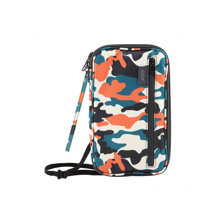 GOX旅行出差证件包 便携式挂脖子随身包收纳包 多功能大容量护照夹  迷彩