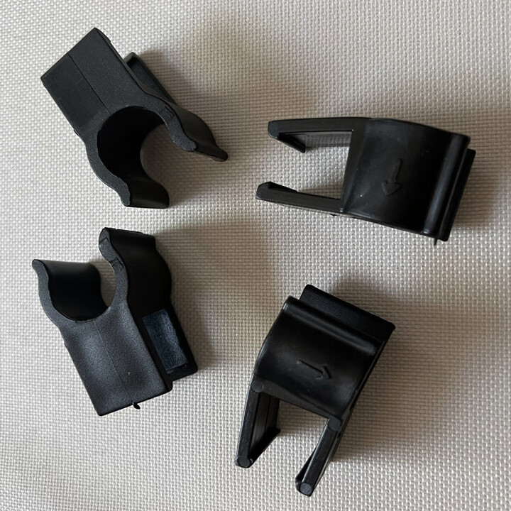 子午乾露营车桌板卡扣配件多款式野营车户外小推车拉车野餐车桌 4个方形卡扣适合1.5的管径