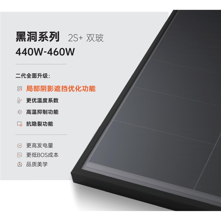 爱旭全黑光伏板太阳能电池发电板440w/450/460w别墅安装组件 460w【图片 价格 品牌 报价】-京东