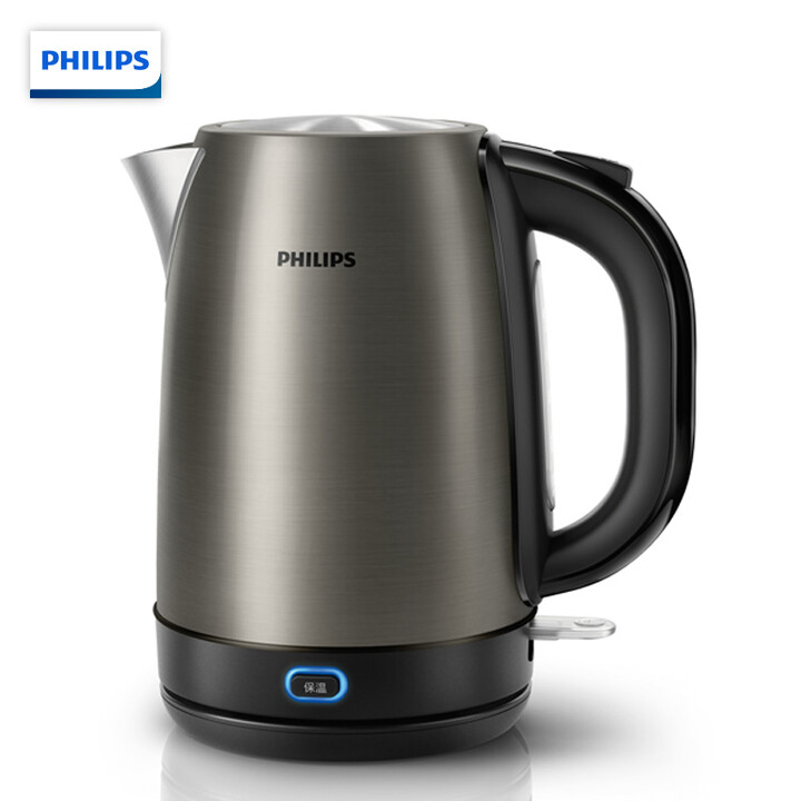 飞利浦（PHILIPS）电热水壶 304不锈钢 PTC保温烧...