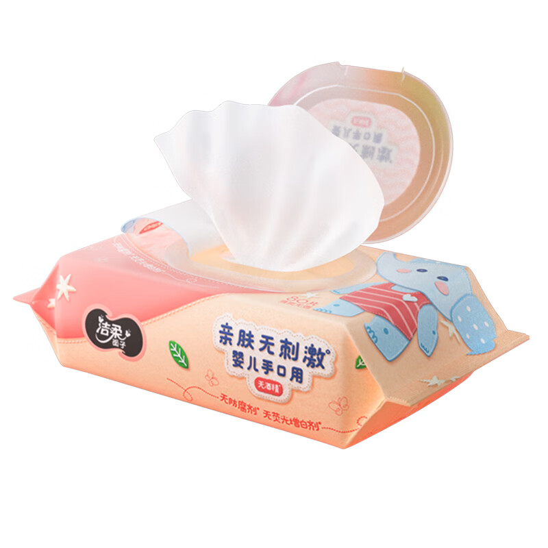 洁柔湿巾BabyFace婴儿湿巾 亲肤80片装（抽取式 婴儿专用湿纸巾）