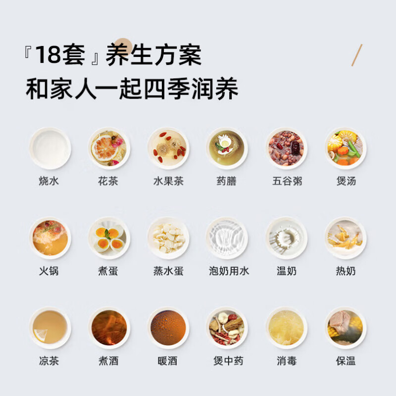 美的（Midea）养生壶宽口电水壶烧水壶1.5L大容量煮茶壶花茶壶智能煮茶器附带滤网*蛋架WGE1703b