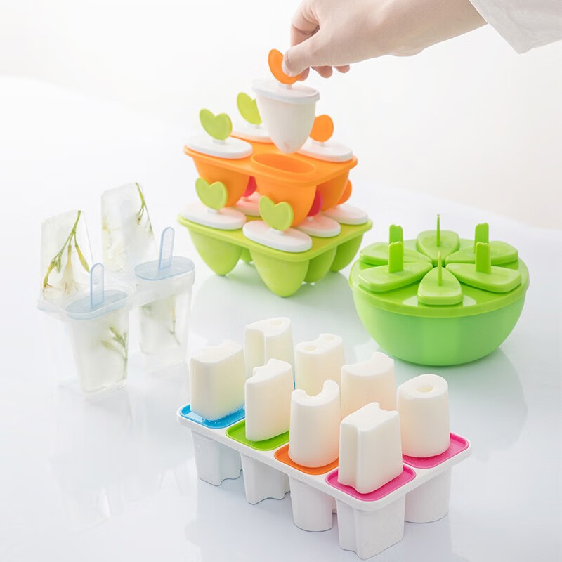 茶花（CHAHUA） 茶花PP塑料冰棒模具冰棍模冰棒模型自制雪糕冰淇淋模具 1组8支_字母冰棍