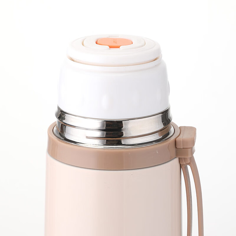 乐扣乐扣（locknlock）保温保冷密封防漏一键开启便携提手保温杯高颜值办公室通勤水杯 渐咖 500ml LHC6791FU