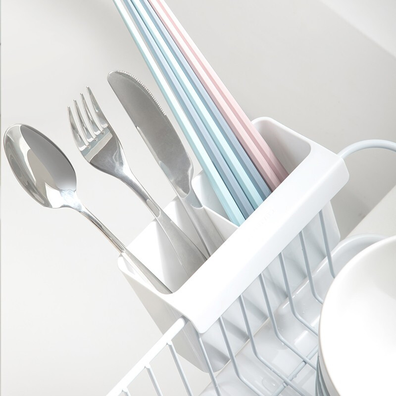 茶花金属沥水架碗筷收纳沥水架厨房收纳架碗盘碗架餐具碗碟碗架置物架 绿色