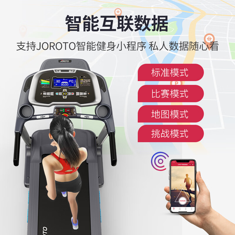 捷瑞特（JOROTO）美国品牌 跑步机家用减震可折叠商用智能电动健身器材L4