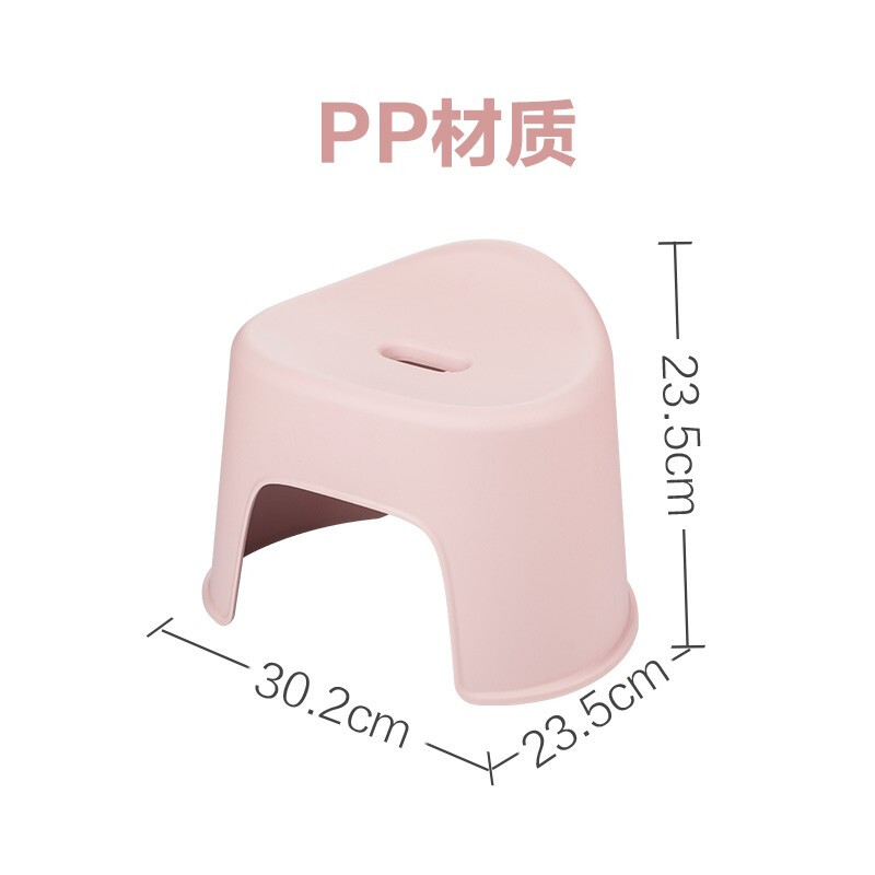 茶花贝壳塑料板凳家用儿童凳加厚防滑踩脚胶凳宝宝洗澡浴室矮凳子 纯净白