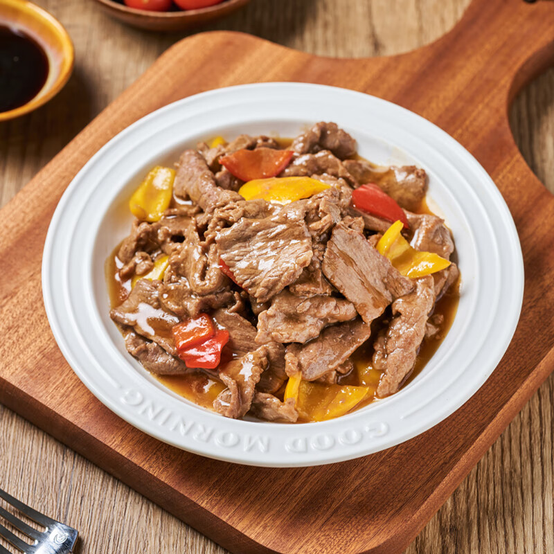 聚春园官方蚝油牛肉片盒装中式牛柳半成品预制菜酒店餐厅家庭方便菜肴 蚝油牛肉片360g