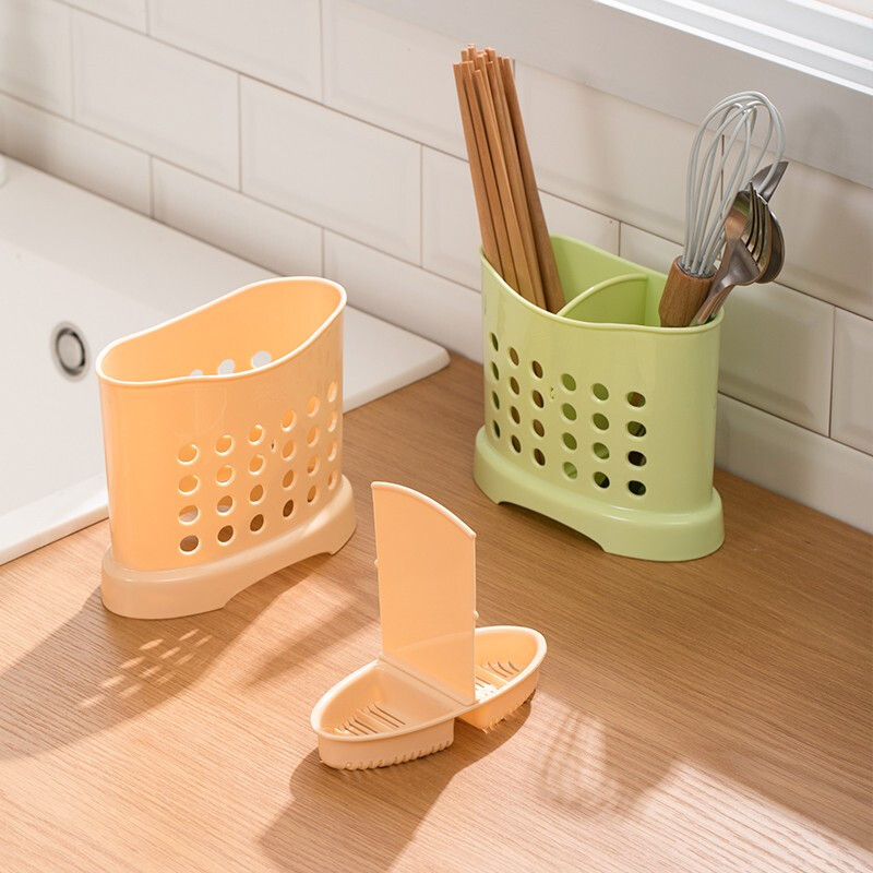 茶花（CHAHUA） 茶花筷子架筷笼家用厨房餐具筷子筒塑料沥水筷笼架 2542颜色随机1个