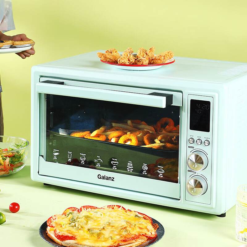 格兰仕（Galanz）微电脑多功能电烤箱 复古32L 空气炸 上下独立控温 KF1832ELQ-H12G