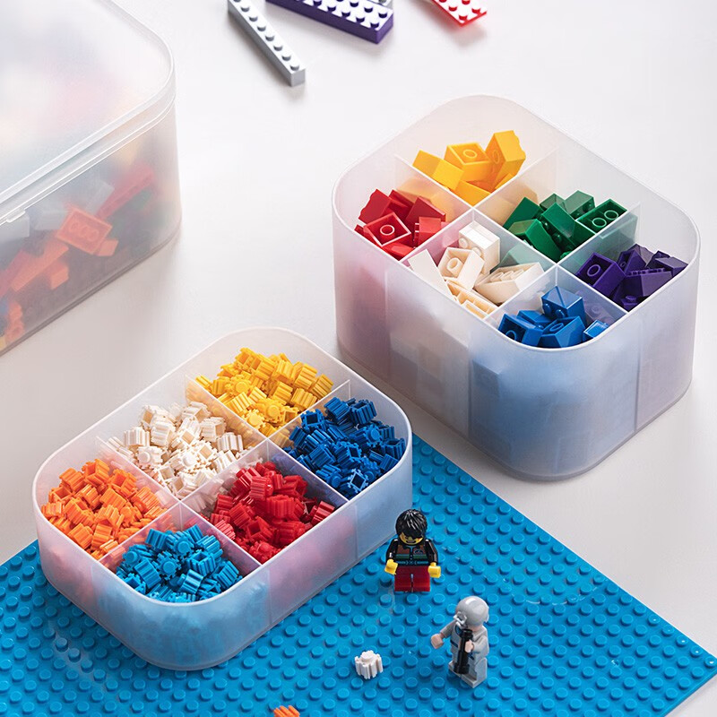 茶花（CHAHUA） 茶花收纳盒 分类收纳盒 透明收纳盒 【小号带分隔】150003