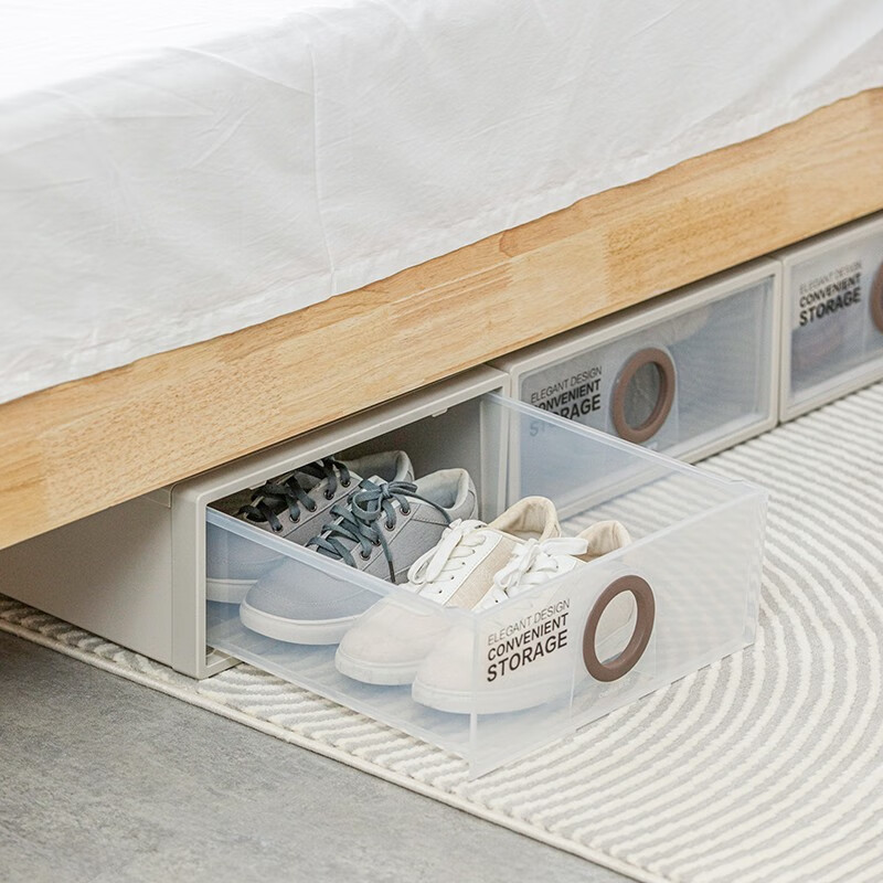 茶花（CHAHUA） 茶花抽屉式收纳柜透明收纳箱衣服储物柜塑料收纳盒家用卧室 2层】B450L 30.5L*2（45*35*30