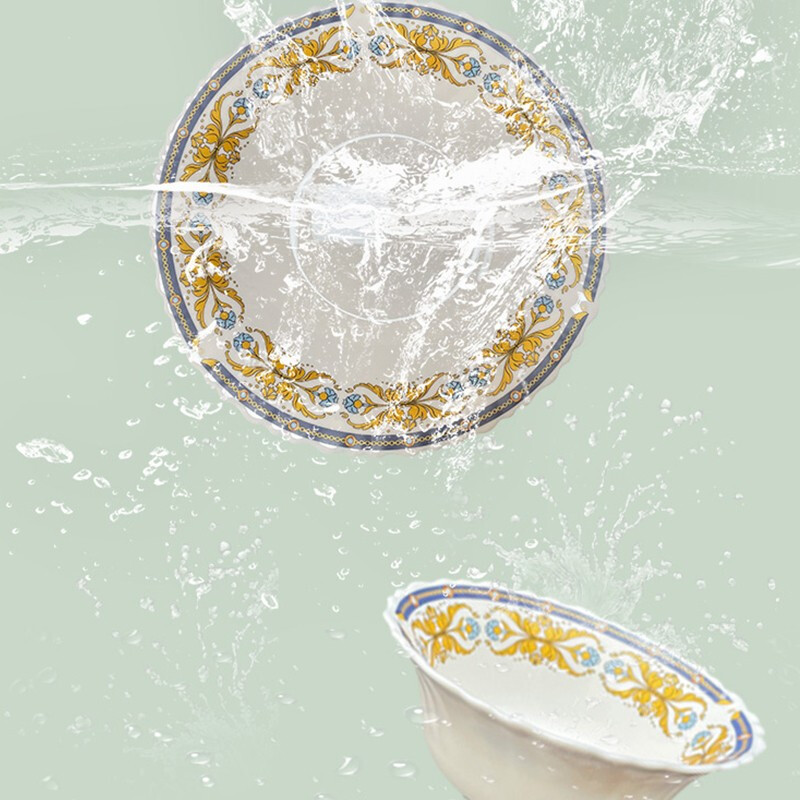 康宁餐具 餐具套装耐高温玻璃碗碟盘套装 彭巴杜夫人 餐具12件套B 12头