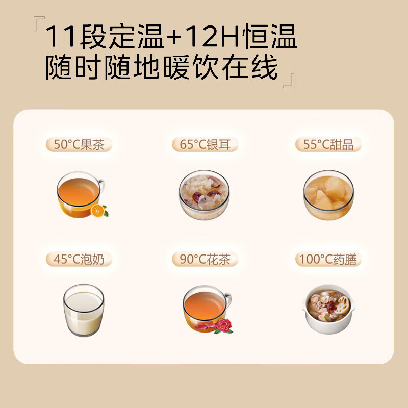 美的（Midea）恒温养生壶MK-YS15J218 北京同仁堂 青源堂 桃胶雪燕皂角米组合500克