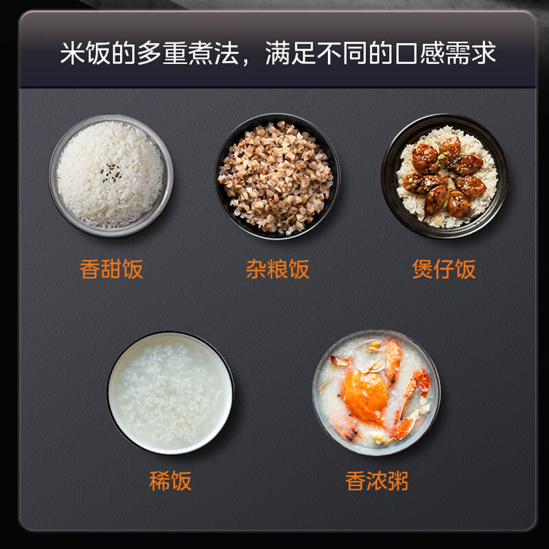 美的 (Midea)智能电饭煲饭锅4升匠铜聚能釜可拆洗内盖24小时预约定时MB-AFB4045R(线下同款)