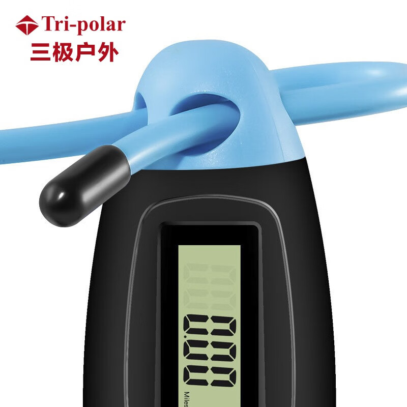 Tri-polar 跳绳计数器电子计数学生中考训练用卡路里计数跳绳儿童无绳两用TP1532 黑粉两用款（跳绳+一对球） 3米