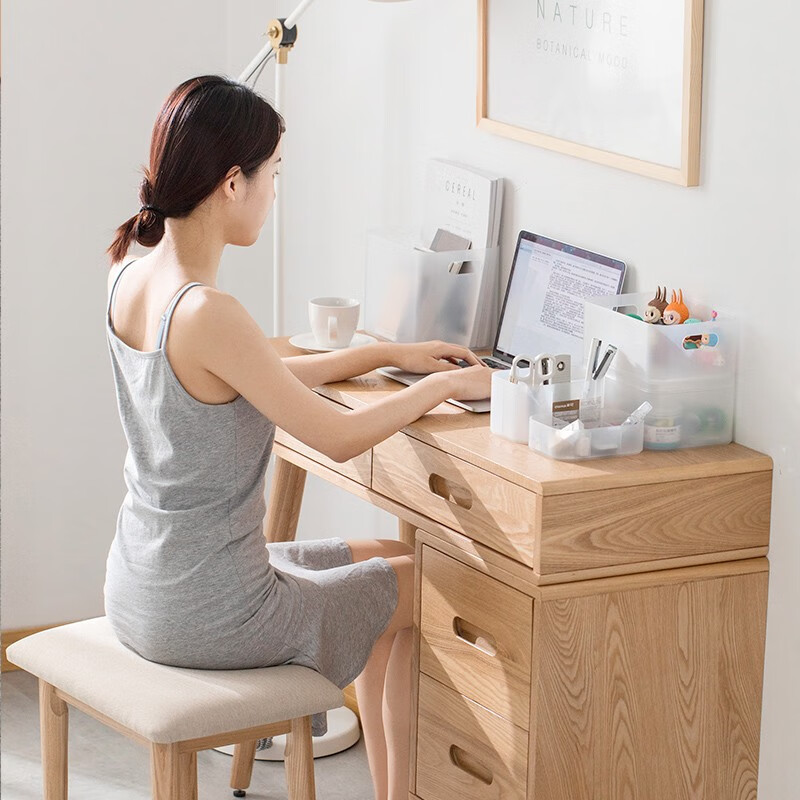 茶花（CHAHUA）茶花收纳盒桌面小盒子收纳格半透明磨砂 美纳带把手收纳盒150005 1个装