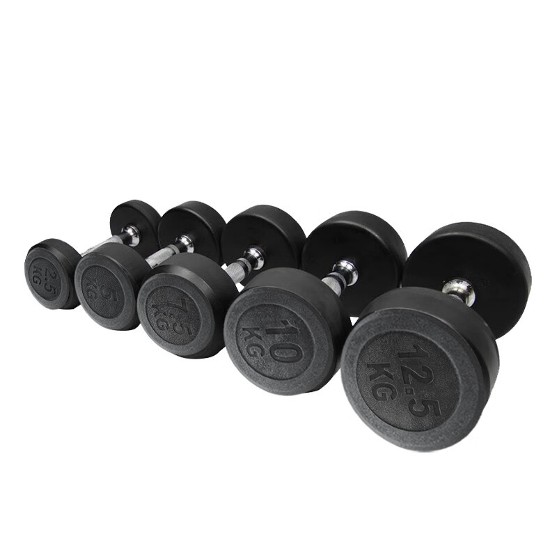 捷瑞特JOROTO美国品牌环保包胶哑铃男士手铃家用健身器材 5公斤一对