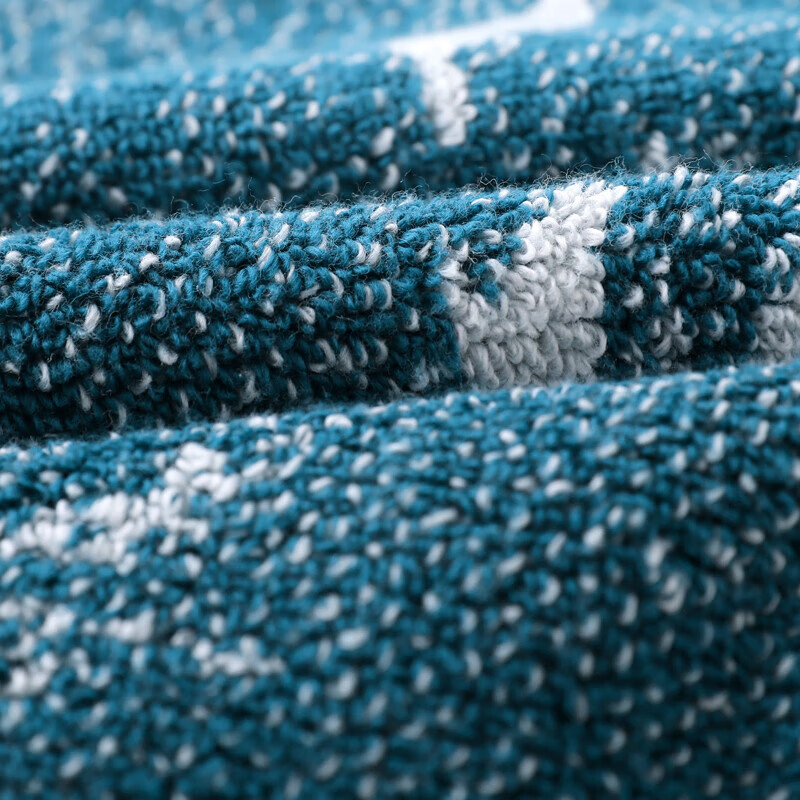 金号 A类纯棉枕巾加大加厚枕巾单条装优雅水墨画蓝色186g52cm*80cm