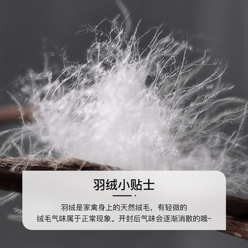 富安娜羽绒被 95白鹅绒被子冬季厚被芯 冬天保暖被褥双人加大盖被 230*229cm 灰