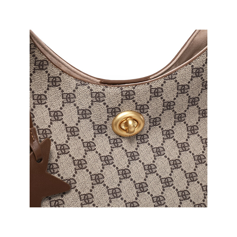 百丽包包女2023冬季新款复古通勤大容量单肩腋下托特包X9222DX3预售 啡色 F