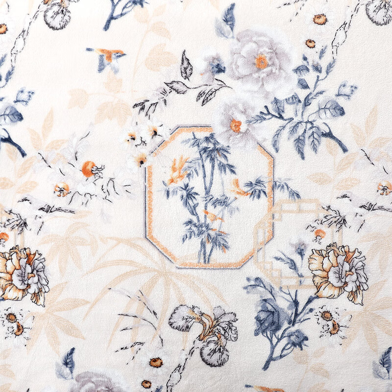 富安娜 法兰绒毯\情谊结\180*200CM\黄