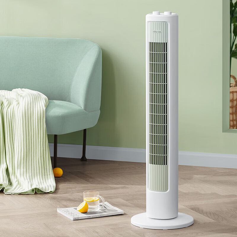 小熊（Bear）电风扇 无叶风扇 落地家用节能可定时摇头风扇低噪塔扇 塔式落地扇浅绿色DFS-D40G1
