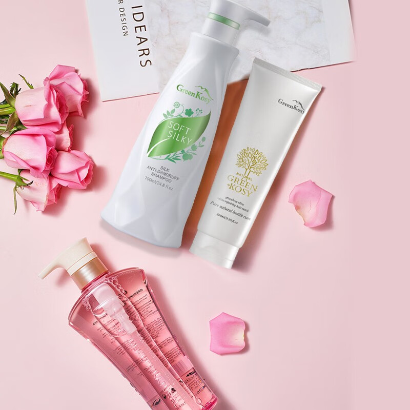 绿色溪谷（greenkoy）洗发水护发素沐浴露洗护套装礼盒 凝脂修护柔炫丝滑 柔炫丝滑洗护3件套（去屑）