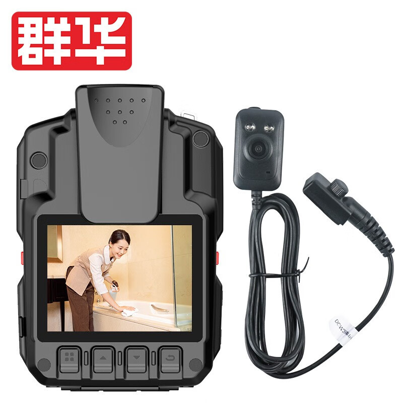 群华（VOSONIC）K8执法记录仪更换电池不中断录像1296P 红外夜视高清便携式录像机内置64G+外接摄像头