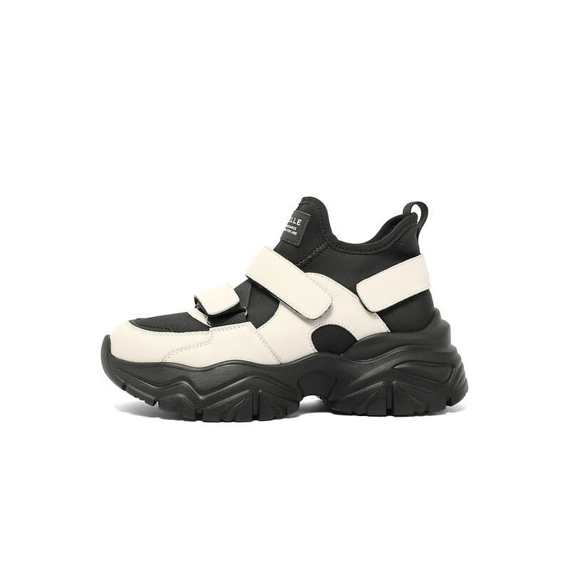 百丽潮酷出街老爹鞋女23冬季新款户外休闲鞋B1509DM3 米白 34