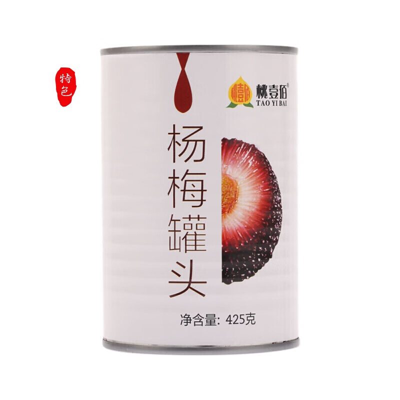 taoliwang 桃李旺 应季新鲜杨梅罐头 425g*1罐