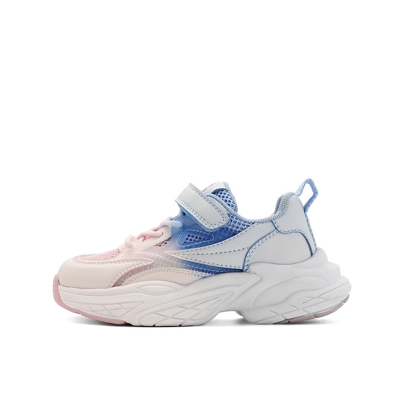 百丽撞色老爹鞋童鞋2023夏季新商场同款透气网面休闲运动鞋98751B83 蓝色/粉色 36