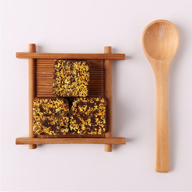 燕之坊 红糖黑糖块纯手工甘蔗古法红糖姜汁玫瑰红阳姜茶单独小包装 桂花红糖216g【约10~12块/盒 】