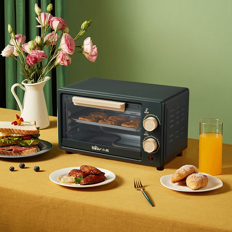 小熊（Bear） 电烤箱迷你烤箱多用10L家用容量独立控温控时烘烤 DKX-F10H2