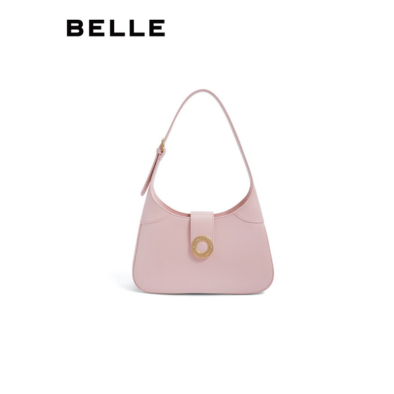 百丽包包女2023夏季新商场同款简约质感通勤腋下包X6718BX3 粉色 F