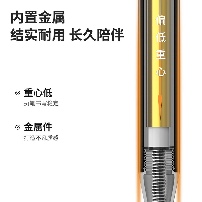 得力(deli)纽赛商务中性笔 德国创意设计 转动出芯 黑色签字笔 磨砂轻奢款 送礼佳品 磨砂款-汉玉白1支