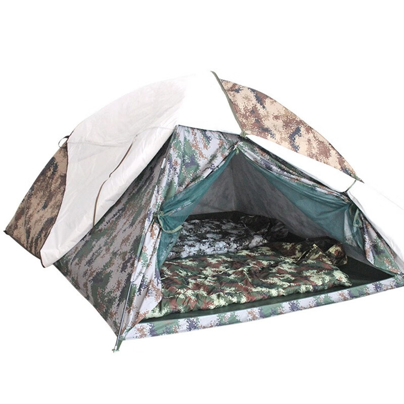 HDE 冬夏两用双人帐篷 户外加厚防寒保暖单人迷彩棉帐篷 2*1m荒漠星空