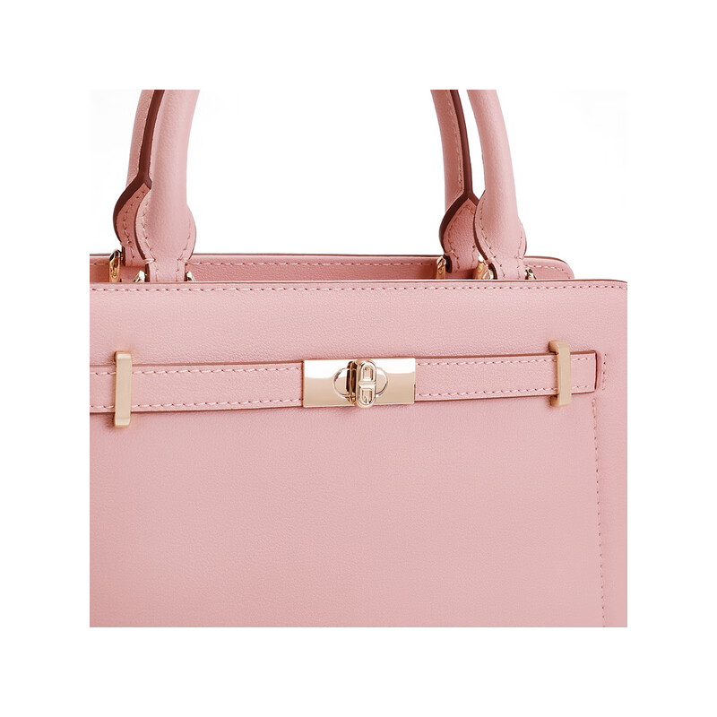 百丽包包女2023秋季新款高级质感通勤单肩斜挎手提包BL083CX3 粉色 F