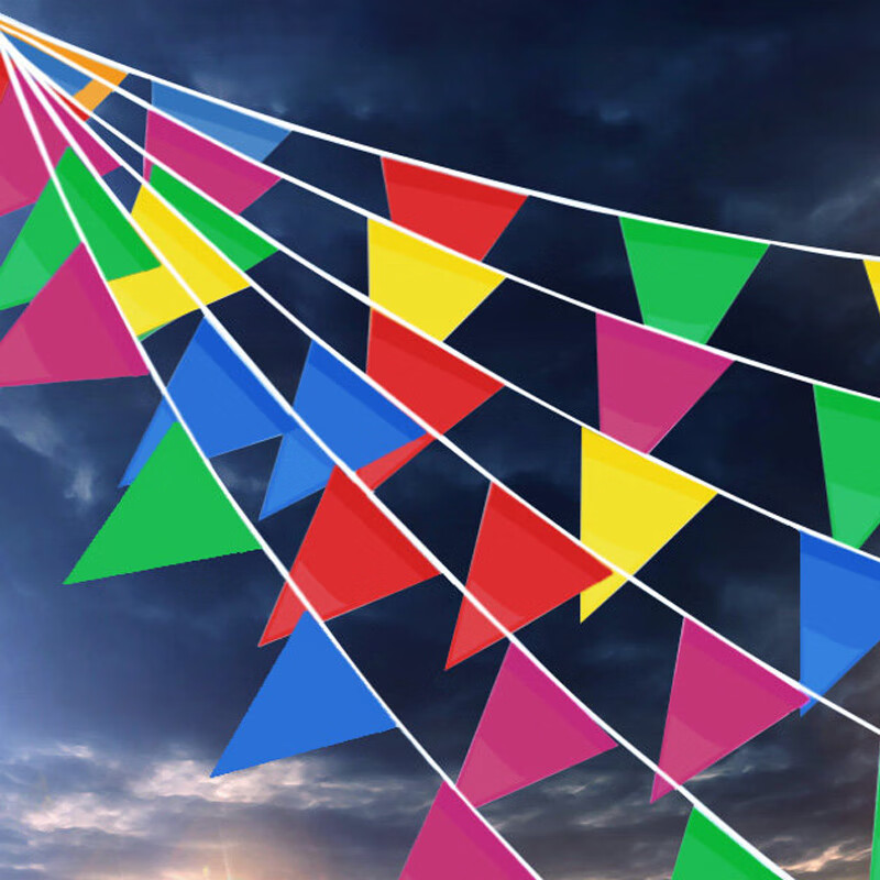 盛扬彩旗串三角旗帜150面